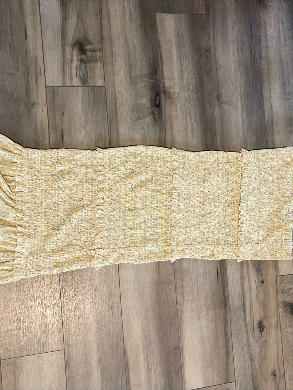 Vici Cream and Yellow Smocked Maxi Dress